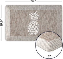 Aloha Modern Pineapple Anti-Fatigue Air-Infused Kitchen Mat, Coffee brown