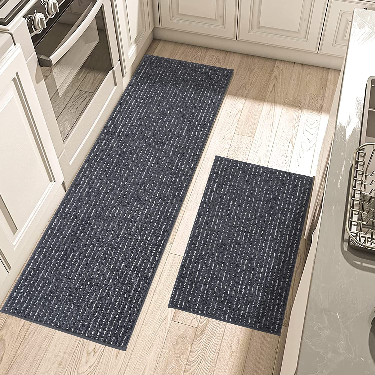 Jersow Kitchen Mat Kitchen Rug [2 PCS] - For Kitchen, Bathroom, Living –  Modern Rugs and Decor