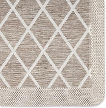 Miles Modern Diamond Anti-Fatigue Air-Infused Kitchen Mat, Beige, 19.6"x32"