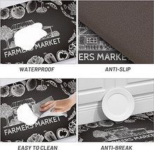 Non Skid Washable Anti Fatigue Mat Waterproof Cushioned Kitchen Matt for Standing 17.3"x29", Farmhouse