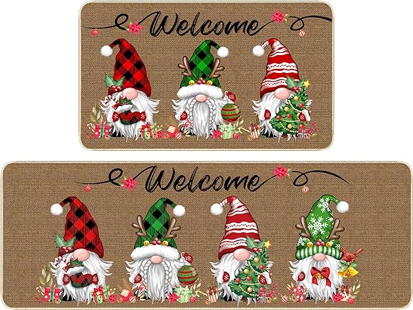 Kitchen Rugs and Mats Kitchen Decor Gnome 17x29 Inch-17x47 inch Christmas