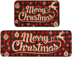 Non-Slip and Washable Xmas Welcome Mat