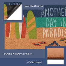 Natura Door Mat - Novelty Designs, Durable Natural Coir & Vinyl Back, 1'6" x 2'6"