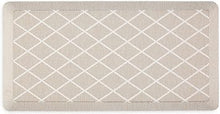 Miles Modern Diamond Anti-Fatigue Air-Infused Kitchen Mat, Beige, 19.6"x32"