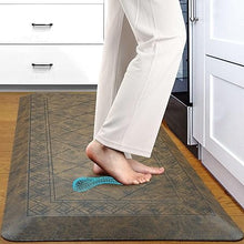 2 Packs Anti Fatigue Mat Thick Cushioned Standing Stain Resistant, Non-Slip Floor Mat (20" x 32", Black)