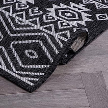 Lecce Distressed Geometric Bohemian Textured Flat Weave Easy Cleaning Outdoor Rugs