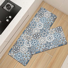 Boho Kitchen Mats Set of 2 Cushioned Anti-Fatigue Comfort Standing Mat, 17.3x28+17.3x47 Inch