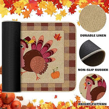 Holiday Seasonal Thanksgiving Decoration Gobble Turkey Non-Slip and Washable Kitchen Floor 17 x 29 Inch (Turkey-02)