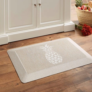 Aloha Modern Pineapple Anti-Fatigue Air-Infused Kitchen Mat, Coffee brown