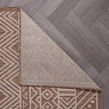 Lecce Distressed Geometric Bohemian Textured Flat Weave Easy Cleaning Outdoor Rugs