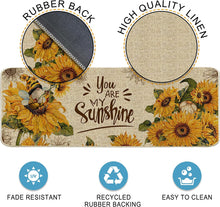 Set of 2, Anti Fatigue  Floor Non-Slip You are My Sunshine Kitchen Decor Holiday Decorations-17x29 and 17x47 Inch