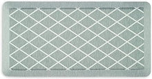 Miles Modern Diamond Anti-Fatigue Air-Infused Kitchen Mat, Beige, 19.6"x32"