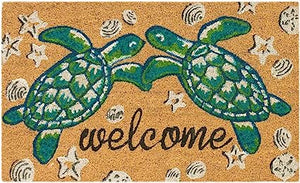 Natura Door Mat - Novelty Designs, Durable Natural Coir & Vinyl Back, 1'6" x 2'6"