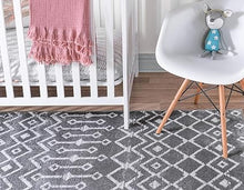 Geometric Kasbah Trellis Collection Rug – 2' X 10' Runner Beige Low Pile Rug