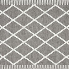 Miles Modern Diamond Anti-Fatigue Air-Infused Kitchen Mat, Beige, 19.6"x32"