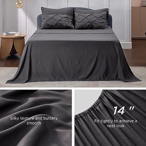 Queen Comforter Set - 7 Pieces, Bed in a Bag with Flat Sheet and Fitted Sheet, Pillowcases & Shams