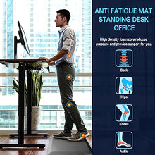 2 Packs Anti Fatigue Mat Thick Cushioned Standing Stain Resistant, Non-Slip Floor Mat (20" x 32", Black)