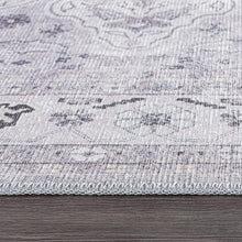 Transitional Medallion Stain Resistant Flat Weave Eco Friendly Premium Recycled Machine Washable Area Rug 5'x7' Gray