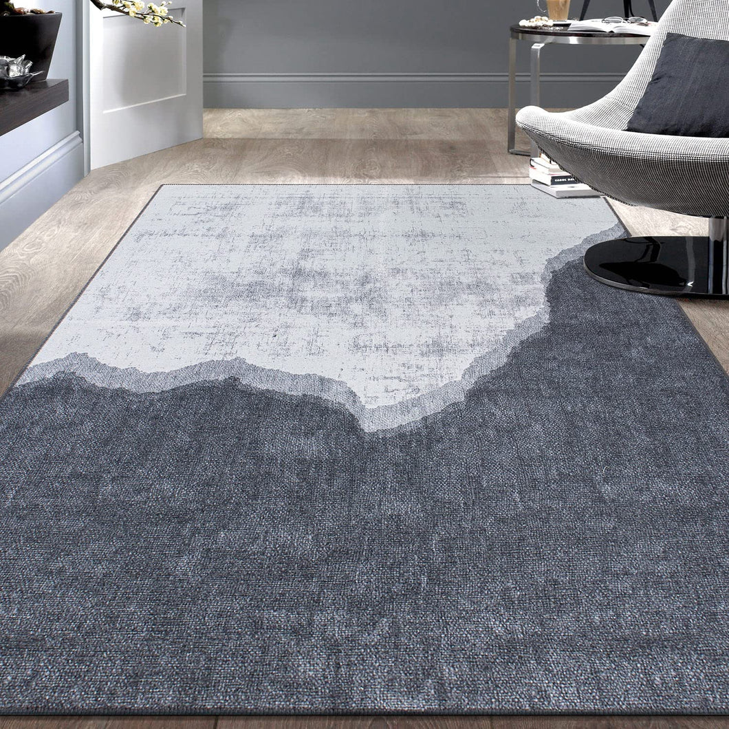 Contemporary Modern Abstract Stain Resistant Flat Weave Eco Friendly Premium Recycled Machine Washable Area Rug 8'4
