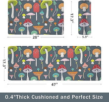 Anti Fatigue Coastal Rugs Beach Theme Fish Pattern Waterproof Non-Slip Ergonomic Comfort Standing Mat for Sink Laundry Bedroom,17.3 x28+17.3 x 47 Inch, PVC, Blue