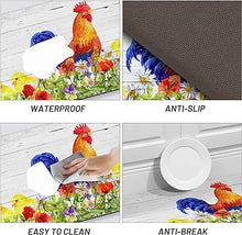 Non Skid Washable Anti Fatigue Mat Waterproof Cushioned Kitchen Matt for Standing 17.3"x29", Farmhouse