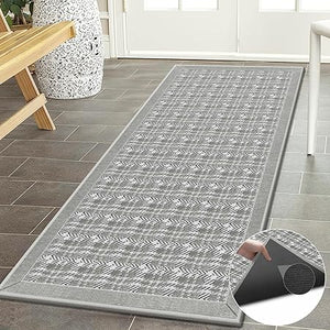 Washable Personalized Fall Door Mat, Grey