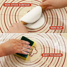 Non Stick  26" x 16" Non-slip Dough Rolling Pastry Mat with Measurement Cookies,Macarons,Bread