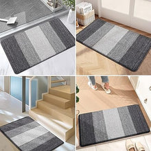 20x32 Non-Slip Absorbent Dirt Trapper Entrance Mat, Low-Profile Washable Inside Floor Mat, Durable Soft Entry Doormats for Entryway, Grey