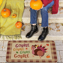 Holiday Seasonal Thanksgiving Decoration Gobble Turkey Non-Slip and Washable Kitchen Floor 17 x 29 Inch (Turkey-02)