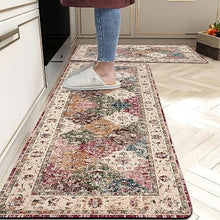 Retro Farmhouse Kitchen Mats for Sink,Cushioned Anti-Fatigue Comfort Kitchen Waterproof Non-Skid,Laundry Area Rugs Runner 17.3"x28"+17.3"x47"