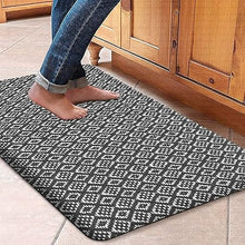 Cushioned Anti-Fatigue Waterproof Non-Slip Heavy Duty Comfort Foam Rug (Black, 18''x30'')