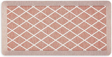 Miles Modern Diamond Anti-Fatigue Air-Infused Kitchen Mat, Beige, 19.6"x32"