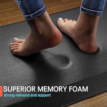 2 Packs Anti Fatigue Mat Thick Cushioned Standing Stain Resistant, Non-Slip Floor Mat (20" x 32", Black)