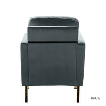 Valentina Modern Upholstered Accent Armchair with Gold Legs Set of 2