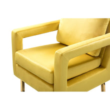 Valentina Modern Upholstered Accent Armchair with Gold Legs Set of 2