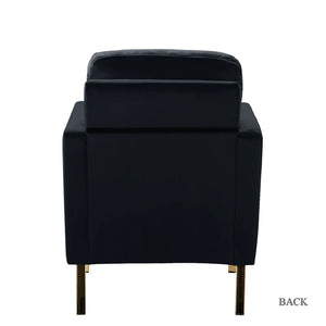 Valentina Modern Upholstered Accent Armchair with Gold Legs Set of 2