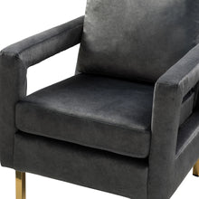 Valentina Modern Upholstered Accent Armchair with Gold Legs Set of 2