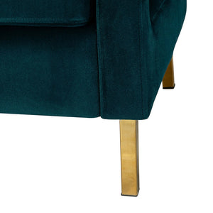 Valentina Modern Upholstered Accent Armchair with Gold Legs Set of 2