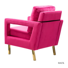 Valentina Modern Upholstered Accent Armchair with Gold Legs Set of 2