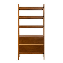 Augusto Mid-century Modern Laddder Bookcase with 3 Open Shelves