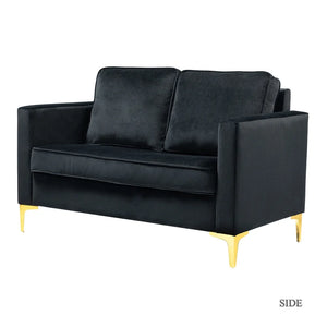 Clos 51'' Modern Upholstered Sofa with Golden Legs