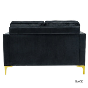 Clos 51'' Modern Upholstered Sofa with Golden Legs