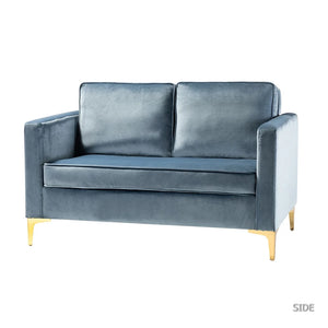 Clos 51'' Modern Upholstered Sofa with Golden Legs