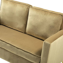 Clos 51'' Modern Upholstered Sofa with Golden Legs