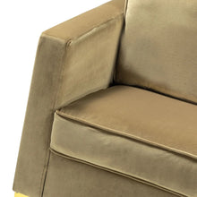 Clos 51'' Modern Upholstered Sofa with Golden Legs