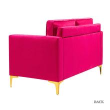 Clos 51'' Modern Upholstered Sofa with Golden Legs