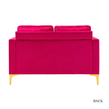 Clos 51'' Modern Upholstered Sofa with Golden Legs