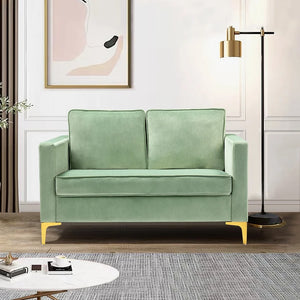 Clos 51'' Modern Upholstered Sofa with Golden Legs