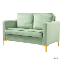 Clos 51'' Modern Upholstered Sofa with Golden Legs