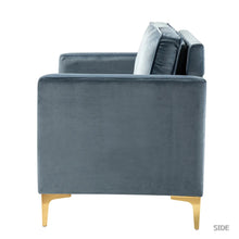 Clos 51'' Modern Upholstered Sofa with Golden Legs